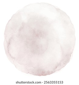 Soft gray and white watercolor circle with gentle gradients, ideal for serene backgrounds and designs.