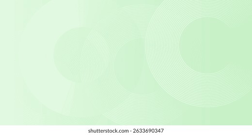 Fondo abstracto verde suave con patrones de línea circular y gradiente suave, perfecto para proyectos de diseño modernos y mínimos.
