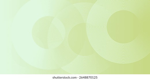 Fondo abstracto verde suave con patrones de líneas circulares y degradado suave, perfecto para proyectos de diseño modernos y mínimos Vector Eps 10