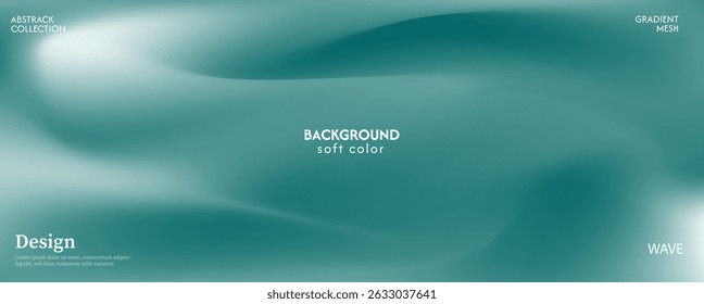 Soft green abstract combination liquid wave background beautiful and shiny. Minimalist pastel color design.