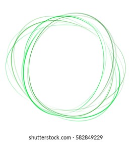 soft green abstract swirl tornado of moving circles. vector illustration