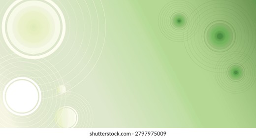 A soft green background with abstract circles and bokeh light effects, creating a dreamy and ethereal atmosphere.