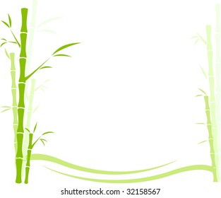 soft green bamboo, vector illustration,