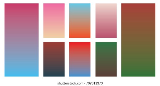 Soft green blue pink color gradients. Modern screen vector design for mobile app