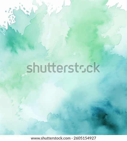 Soft green and blue watercolor textures blend seamlessly, creating a calming background suitable for various artistic and design endeavors. Ideal for both digital and print applications