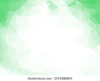 Soft green color geometric polygon design background vector