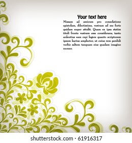Soft green floral background