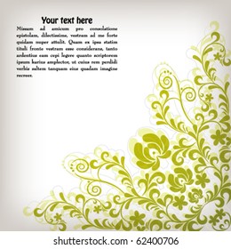 Soft green floral background