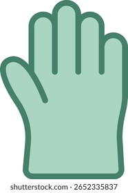Soft Green Gardening Gloves Illustration with Simple Style