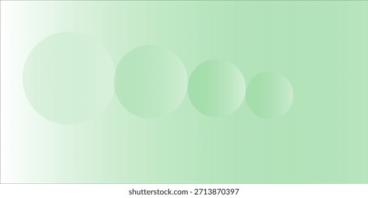 Fondo Abstractas De Gradiente Verde Suave Con Círculos Superpuestos Y Resplandor Ligero Sutil