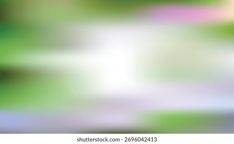Fondo borroso verde suave y lavanda: bokeh de jardín de primavera de ensueño, fondo abstracto de gradiente de naturaleza para Anuncio, Web, IU, diapositivas de presentación