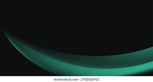 Diseño de fondo de luz verde suave con Elementos de efecto dorado de lujo. fondo oscuro