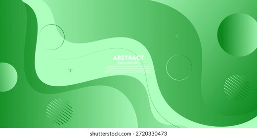 Soft green liquid wave abstract banner background. Trendy pattern shape element background. Vector eps10