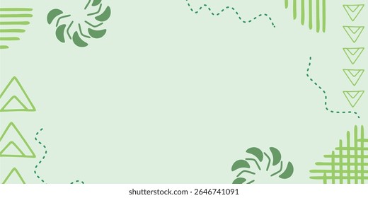 Soft Green Pastel Abstract Background Flat Design Illustration