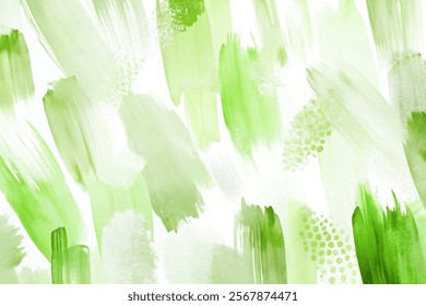 Soft green watercolor background, abstract brush strokes, artistic texture, vibrant nature-inspired design, ideal for branding.