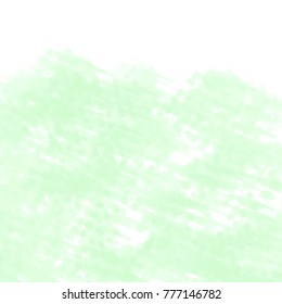 soft green watercolor pattern with loose visible brush strokes and irregular upper border on white background, vector illustration
