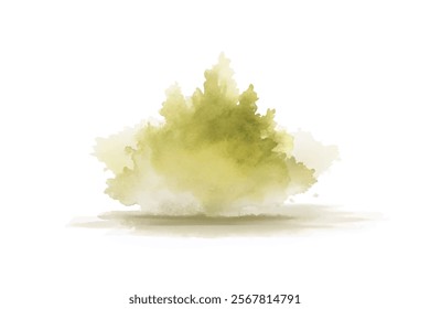 Soft green watercolor splash, organic shapes, nature-inspired design, artistic background element, calming visual effect.