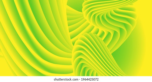 Soft green wavy surface. Minimalistic design. Vector 3d illustration. Abstract background. Multi-colored gradient substance. Modern cover template, eps