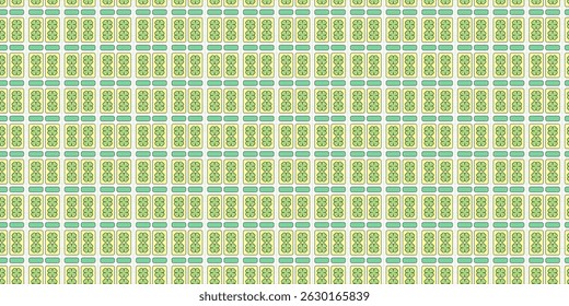 Soft Green and Yellow Seamless Tech Pattern with Floral Smartphone Icons