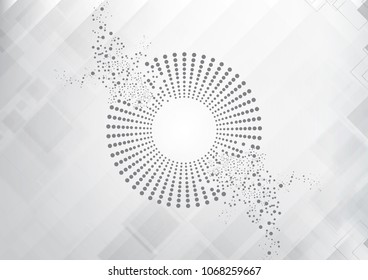 Soft Grey Abstract Circle Technology.eps