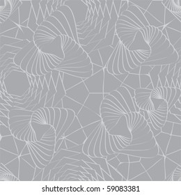 Soft grey asymmetrical repeating pattern; vector format