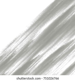 soft grey oil paint pattern with diagonal visible brush strokes on white background, vector illustration