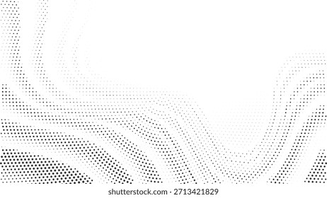 Fondo de malla de onda de semitono suave para carteles mínimos, marca elegante, encabezados de Sitio web, diseños digitales abstractos Ilustración vectorial
