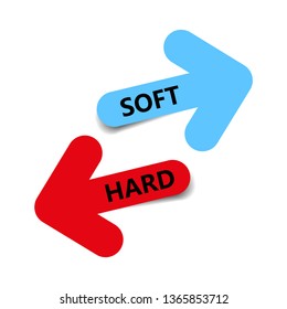 Soft and Hard Set of Two Color Arrows