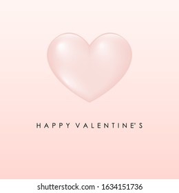 Soft heart card template. Abstract heart for valentine's day gift card, wedding wallpaper, birthday party, romantic shop sale etc. 