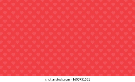 Soft heart pattern on red pastel background.