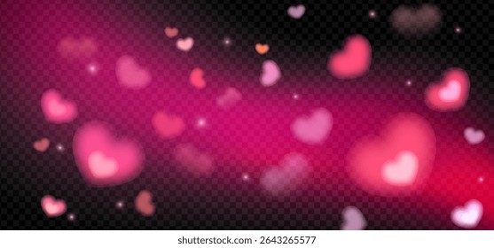 Soft heart shaped light effect with pink flares, glow, and subtle shine. Romantic overlay for Valentine’s Day, love designs, or wedding projects.
