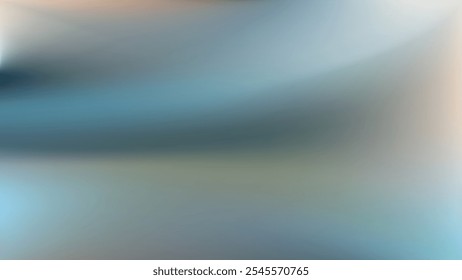 Fondo suave del gradiente holográfico. Bolso de curvas elegante gris azul. Ondas fluidas suaves. Tecnología estética limpia y suaves curvas fluidas. Para presentaciones digitales, marketing, marca corporativa. EPS 10.