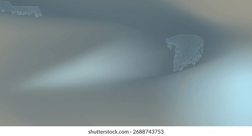Fondo suave del gradiente holográfico. Bolso de curvas elegante gris azul. Ondas fluidas suaves. Tecnología estética limpia y suaves curvas fluidas. 