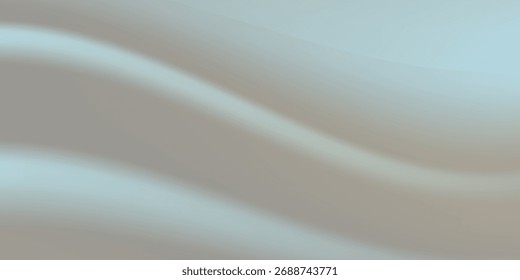 Fondo suave del gradiente holográfico. Bolso de curvas elegante gris azul. Ondas fluidas suaves. Tecnología estética limpia y suaves curvas fluidas. 