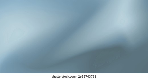 Fondo suave del gradiente holográfico. Bolso de curvas elegante gris azul. Ondas fluidas suaves. Tecnología estética limpia, suaves curvas fluidas. Vector abstracto eps10