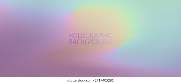 Fundo de gradiente holográfico suave com cores pastel e desfoque de luz suave. Design abstrato mínimo para banners, cartazes, apresentações, capas e layouts digitais