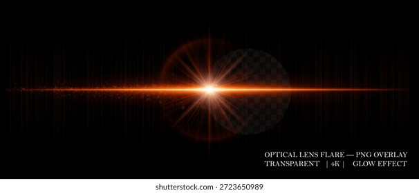 Suave destello de lente Horizontal con núcleo brillante y reflejos radiantes. Video Perfecto para superposiciones, rayos de luz y mejoras fotográficas futuristas.