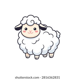 Soft  huggable sheep vektor illustration.