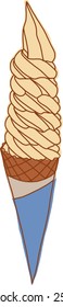 Soft ice cream cone
