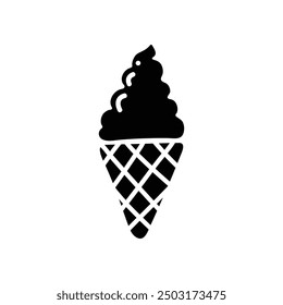 Soft ice cream icon on white background. Eps 10.