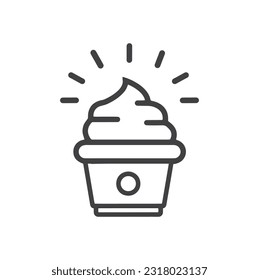 Soft ice cream vector flat icon. 