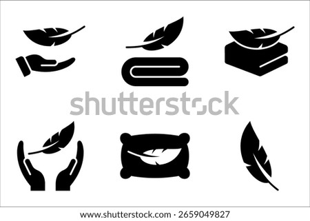 Soft icon set. Element of row matterial icon. Thin line icon for website design and development, vector illustration on white background