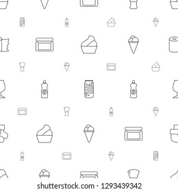 soft icons pattern seamless white background. Included editable line cream, soda, shaving brush, cream box, energy drink, ice cream, Cocktail icons. soft icons for web and mobile.