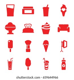 Soft icons set. set of 16 soft filled icons such as baby napkin, cream box, shaving brush, cream, energy drink, soda, drink, ice cream, soft box