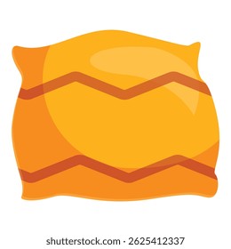 Macio, convidativo travesseiro amarelo com um design simples, perfeito para adicionar um toque de conforto a qualquer quarto