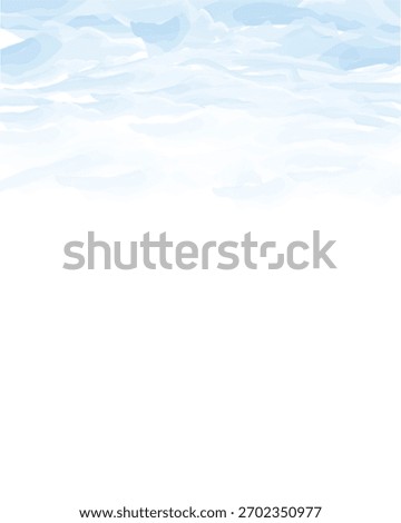 A soft ivory background touched with blue watercolor mist, creating a serene and soothing atmosphere for a funeral card.