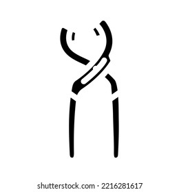 soft jaw pliers glyph icon vector. soft jaw pliers sign. isolated symbol illustration