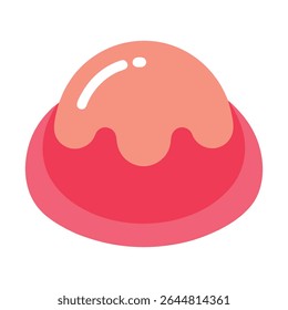 Ícone de doce de gelatina suave com ilustração de vetor suave