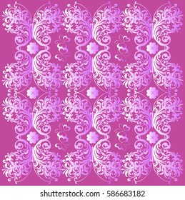 A soft lace Print Wallpaper pattern with butterfly and flowers