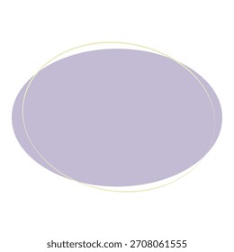 Ilustración de marco oval abstracto de lavanda suave